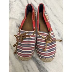Sperry Topsides red White Blue Size‎ Womens 8.5m Casual shoes